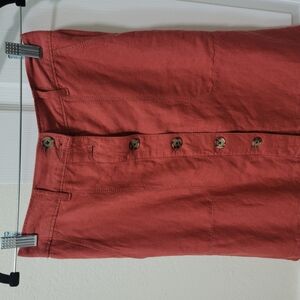 LOFT Women's Mini Skirt in Rust Red